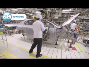 Prezentare generală a procesului de fabricație a mașinilor Toyota.