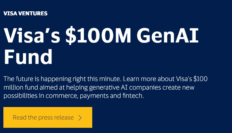 Visa оголошує про ініціативу Generative AI Initiative на 100 мільйонів доларів