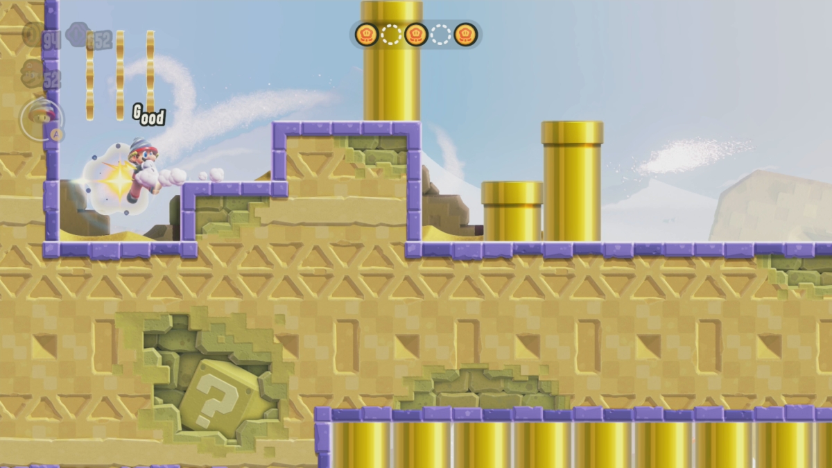Where to find all the Wonder Tokens in the Sunbaked Desert Search Party level in Super Mario Bros. Wonder