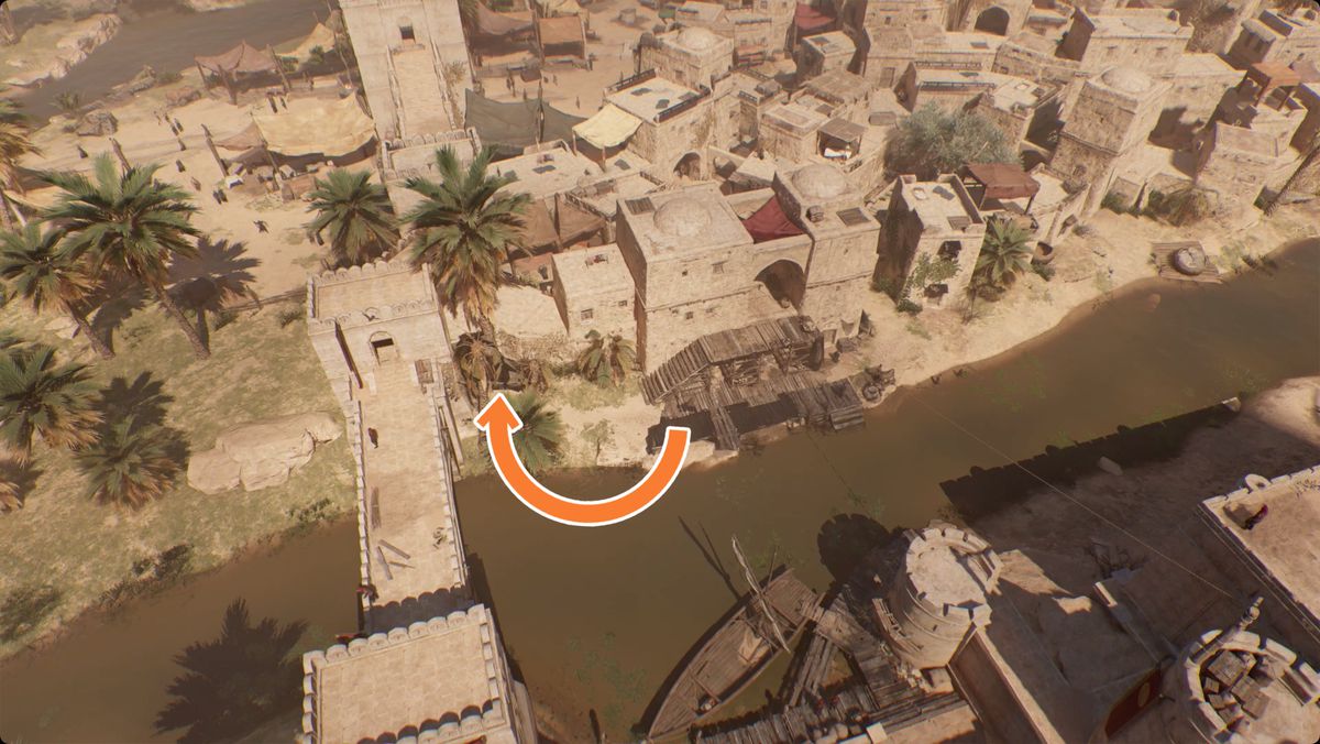 Assassin’s Creed Mirage image showing the location of the Find What I Stole! Enigma