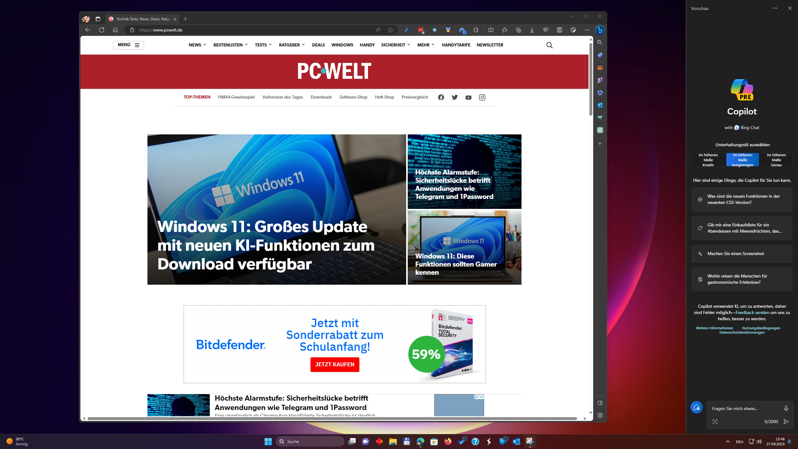 Windows 11 KI-Copilot lässt sich mit Trick auch in Deutschland nutzen