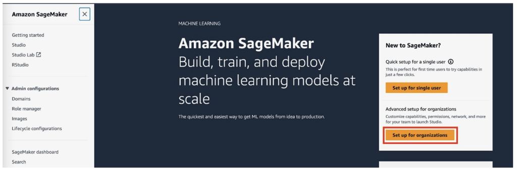 Amazon SageMaker מפשטת את הגדרת דומיין SageMaker עבור ארגונים שיכניסו את המשתמשים שלהם ל- SageMaker | שירותי האינטרנט של אמזון