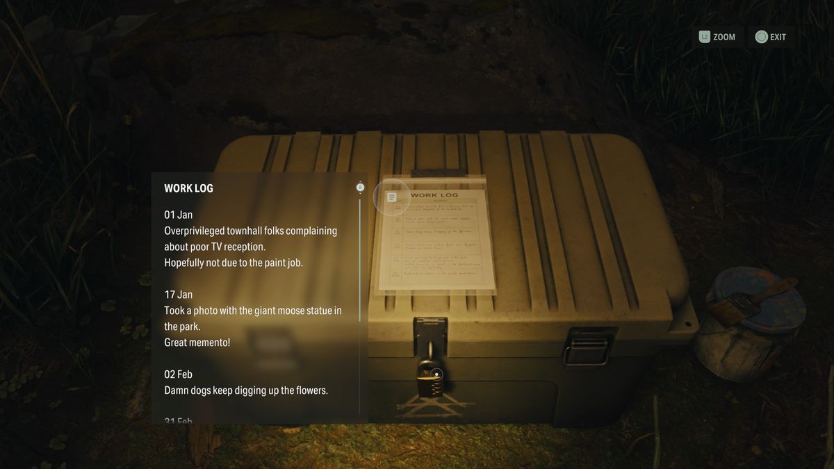 An image showing a cult stash in Alan Wake 2
