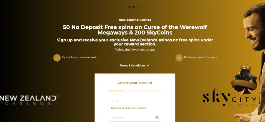 Experience SkyCity Casino with 50 Exclusive No Deposit Free Spins!