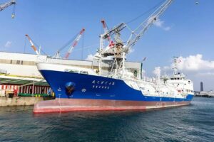 Mitsubishi Shipbuilding organizuje w Shimonoseki ceremonię chrztu i przekazania statku demonstracyjnego do transportu skroplonego CO2