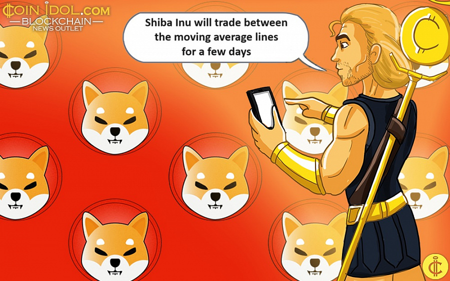 Shiba Inu will trade between the moving average lines for a few days