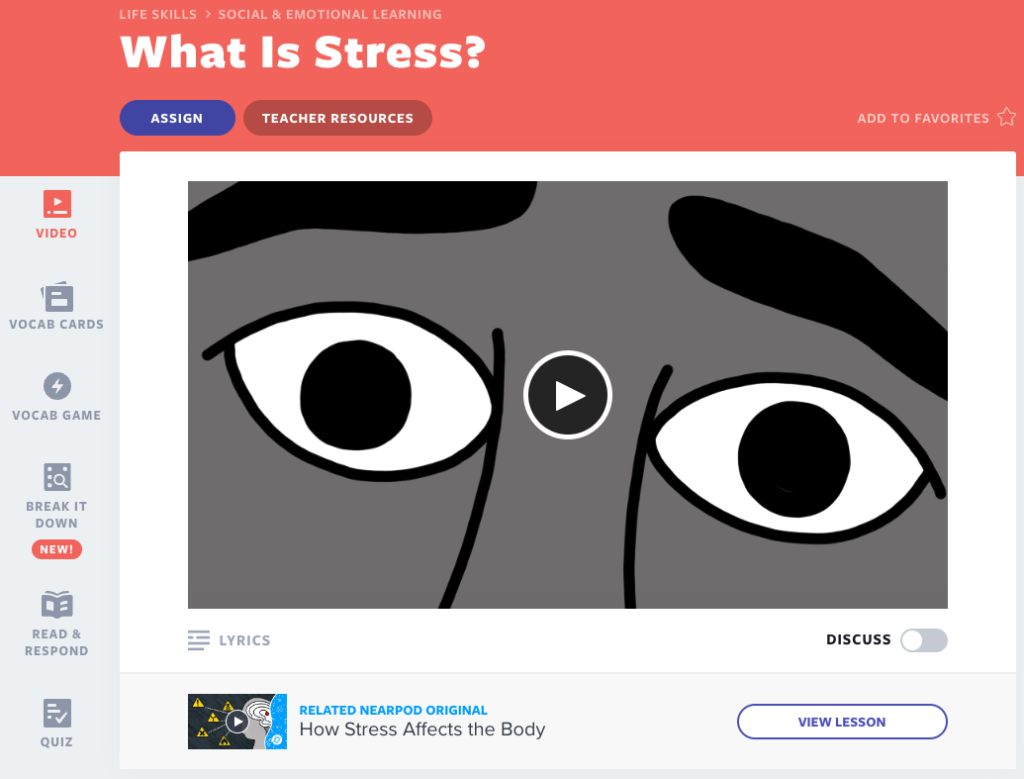 bài học video căng thẳng là gì