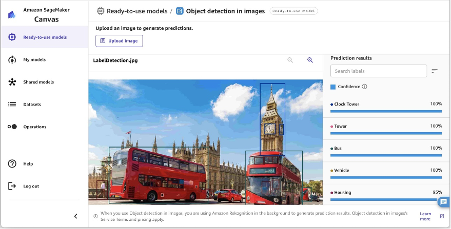 Object Detection in Images on SageMaker Canvas