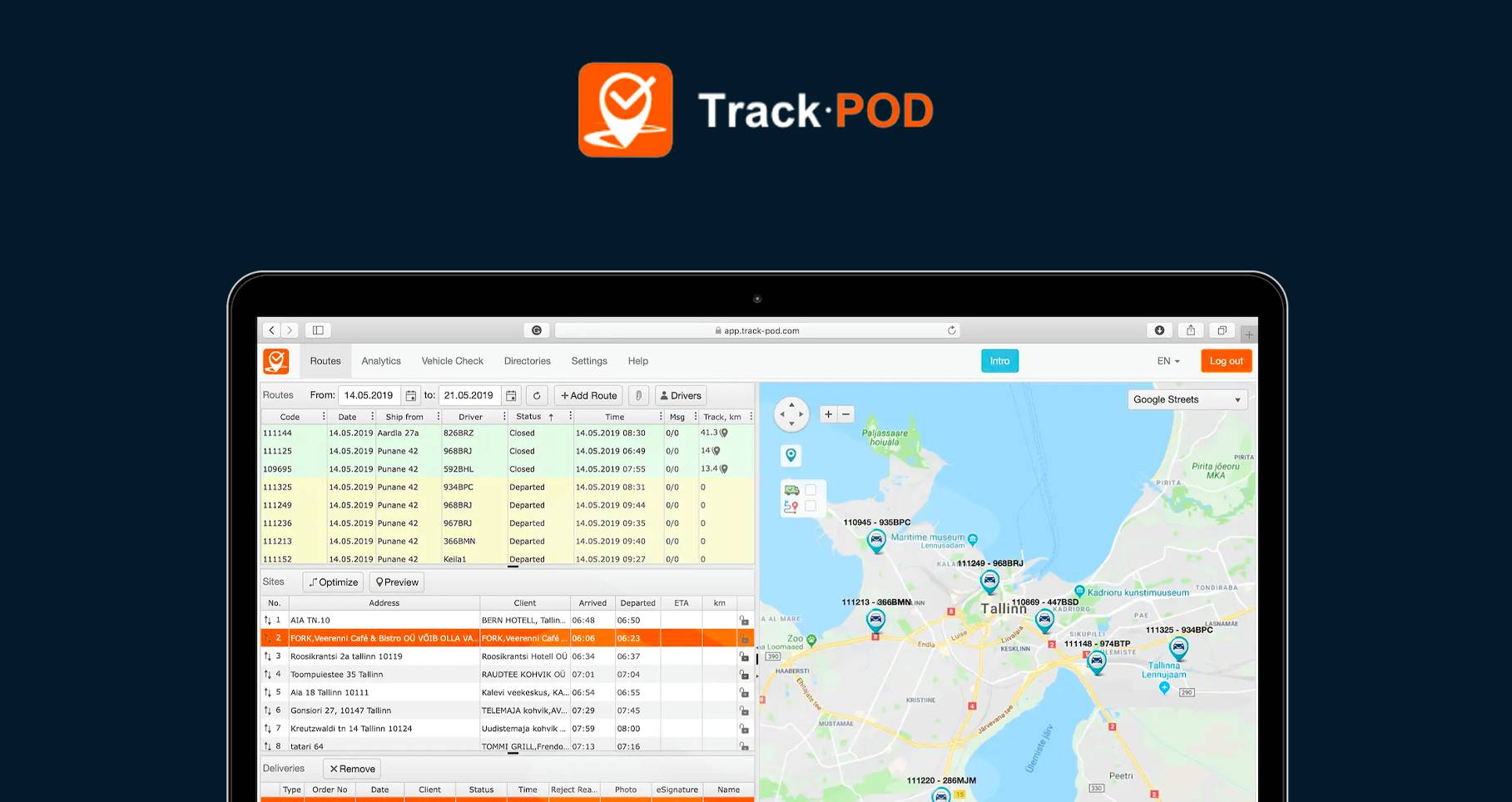 Track PoD-Kuriermanagementlösung