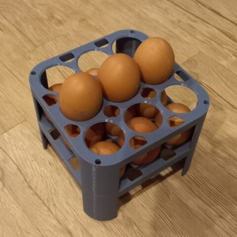 Stapelbares Aufbewahrungstablett für 9 Eier #3DThursday #3DPrinting