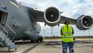 Boeing using less water to clean Globemasters