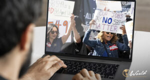 カードルーム労働者が非部族賭博に向けたニューマン上院法案549に対する抗議活動を組織