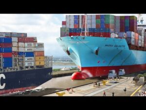 Konstruksjon av Panamakanalen bruker til å flytte skip. -