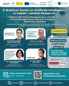 EOSC-Future/RDA AIDV-WG 联合组织网络研讨会：关于在医疗保健系统研究中使用人工智能的好处和挑战的伦理挑战 - CODATA，科学技术数据委员会