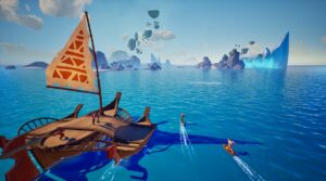 Explorer les mers sur une planche de surf magique a l'air génial dans ce jeu de survie coopératif à 16 joueurs créé par d'anciens développeurs de Riot