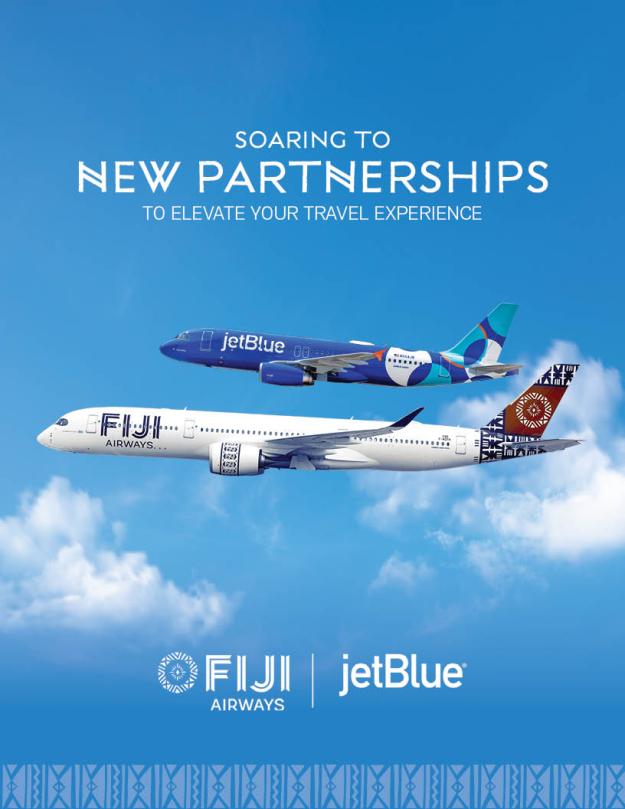 Fiji Airways сотрудничает с JetBlue