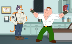 Here's the canon explanation of how Peter Griffin got swole for the Fortnite crossover