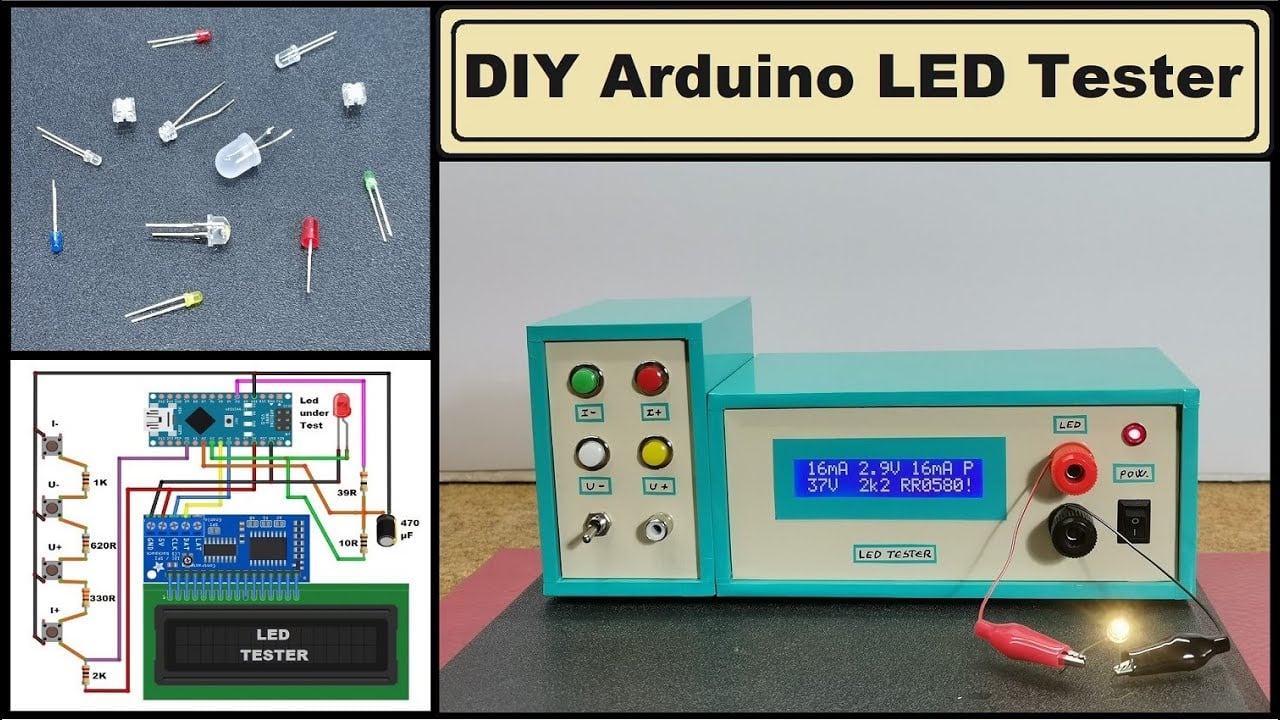 How to make Arduino LED Tester + Resistor Calculator