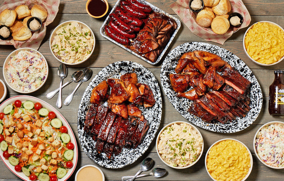 tasty and juicy barbecue dishes and sides at a Lucille's BBQ fundraiser