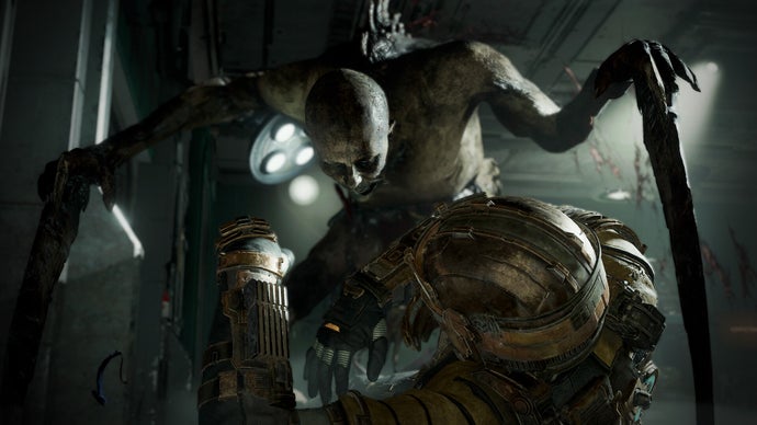 Zrzut ekranu z remake'u Dead Space, który ukazał się w 2023 roku i został wydany przez EA.