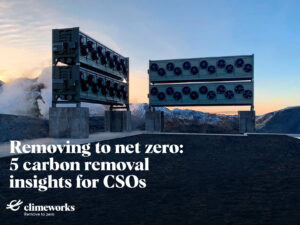 Removing to Net Zero: 5 Carbon Removal Insights for CSOs | GreenBiz