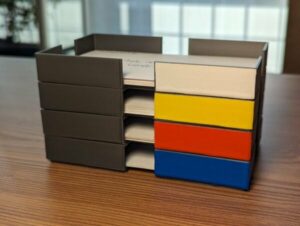 Empilhando caixas organizadoras de cartão de índice #3DThursday #3DPrinting