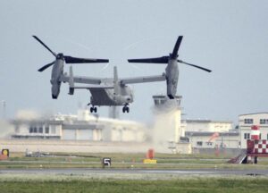 Az Egyesült Államok katonai területe az Osprey repülőgépek teljes flottája