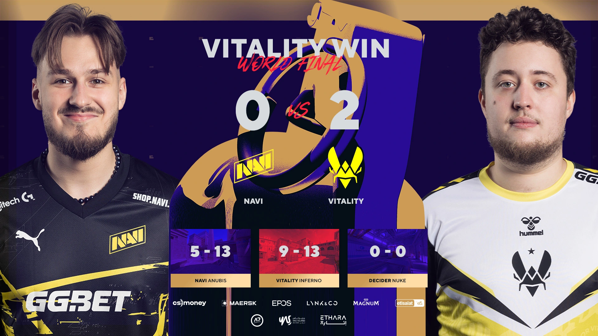 Vitality Take Down NAVI が BLAST プレミア ワールド ファイナル 2023 のグランド ファイナル スポットを確保