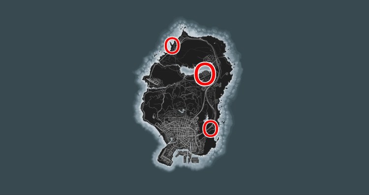 Mappa delle posizioni di Gta Online Coyote