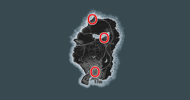 Карта локаций куриц в GTA Online
