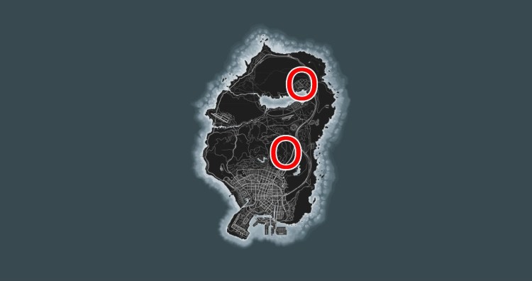Mapa lokalizacji świń w Gta Online