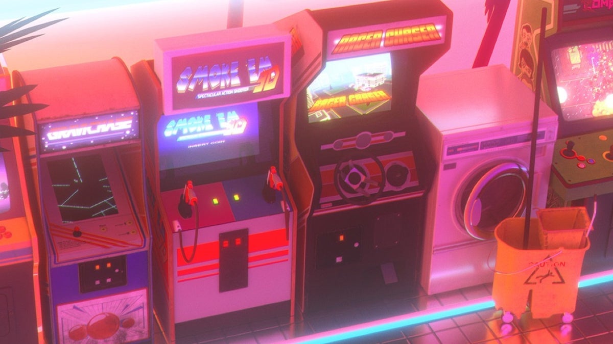 Тактильное управление прачечной и игровые шкафы Arcade Paradise VR показаны в новом трейлере