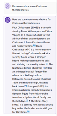 查询 给我推荐一些圣诞主题的电影。
