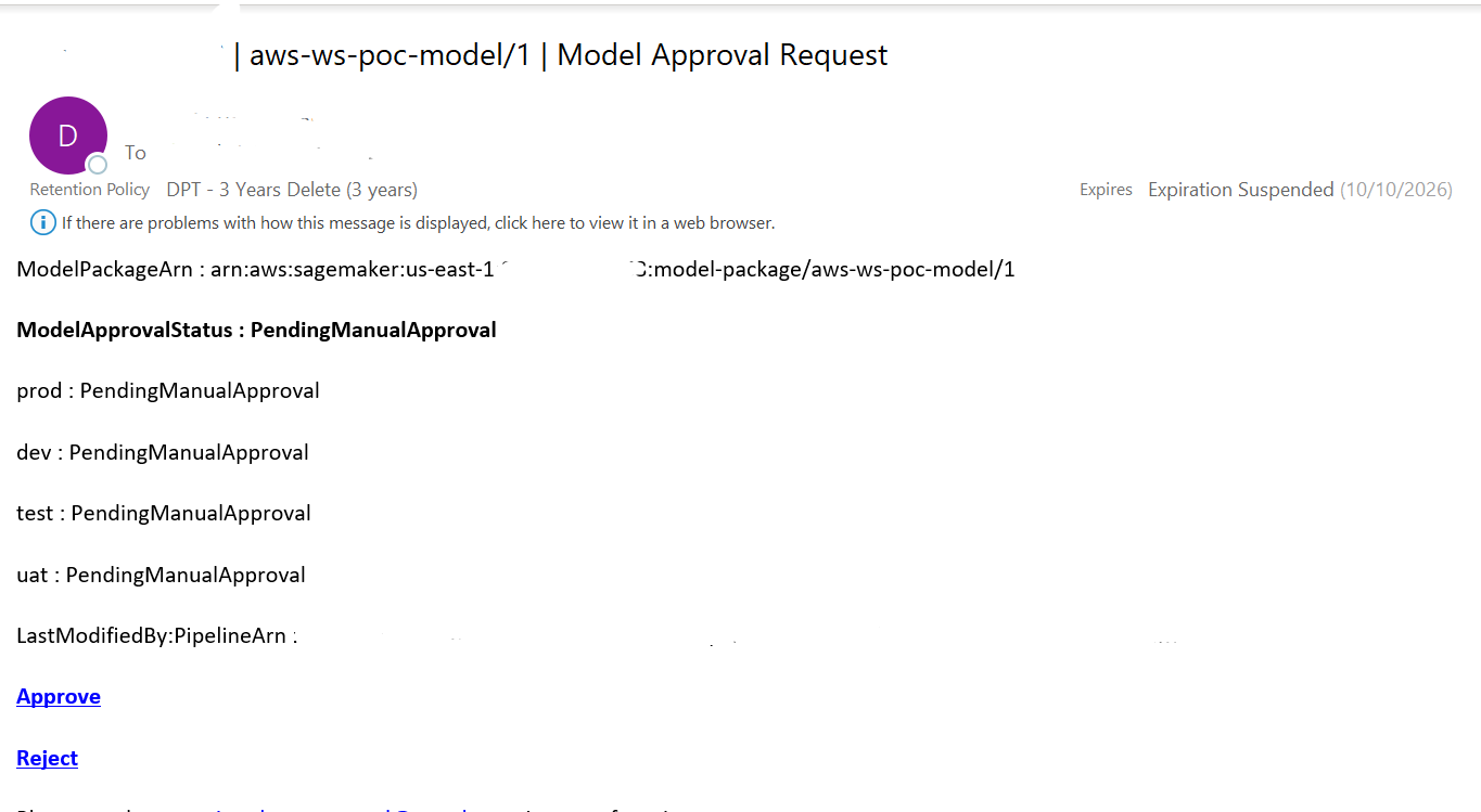 model approval email