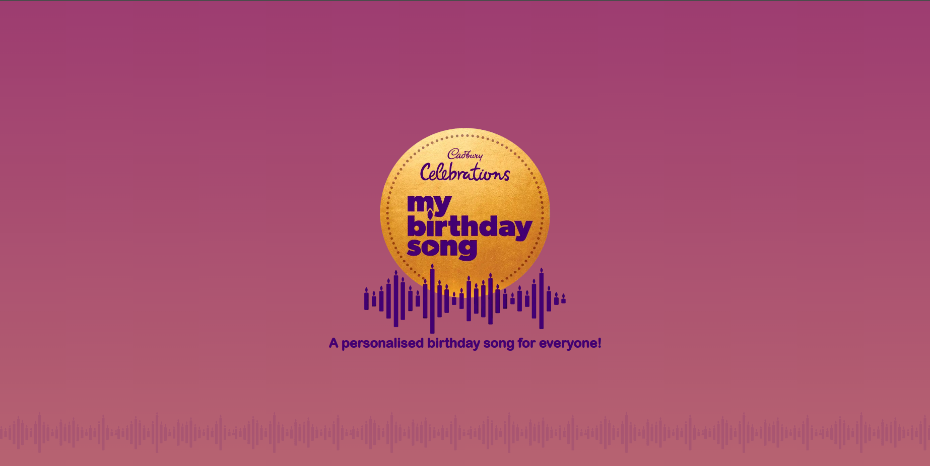 Cadbury My Birthday Song Maker