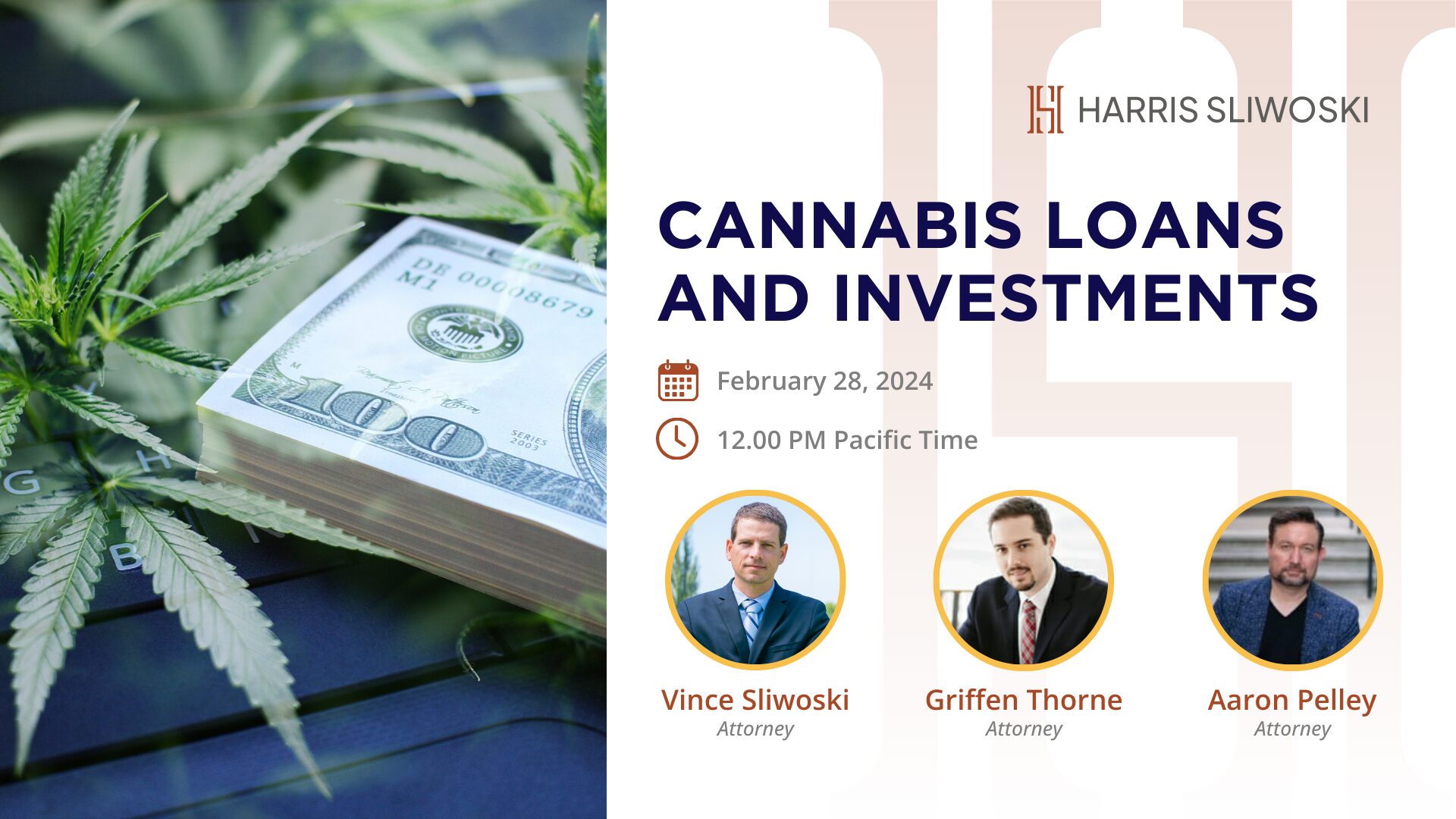 Seminario web GRATUITO sobre inversiones y préstamos en cannabis: 28 de febrero
