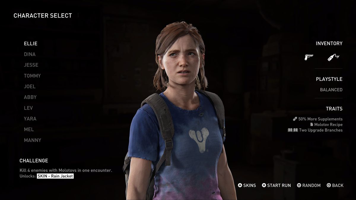 نظرة على Ellie في The Last of Us Part 2 Remastered