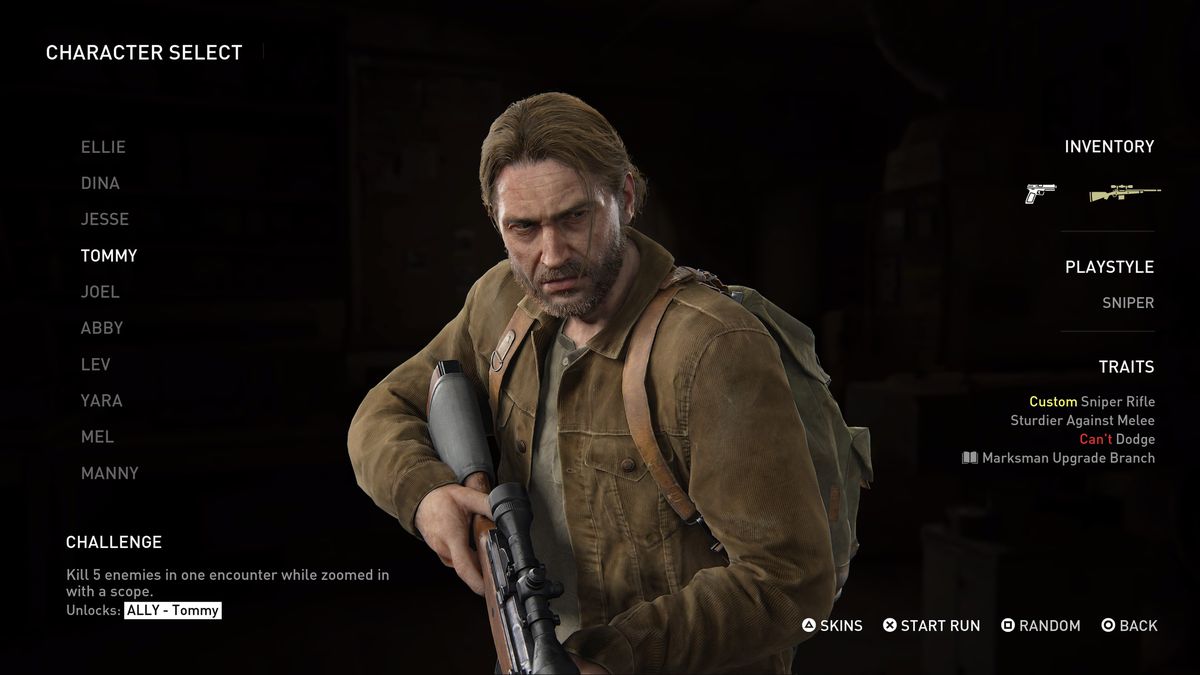 A look at Tommy in The Last of Us Part 2