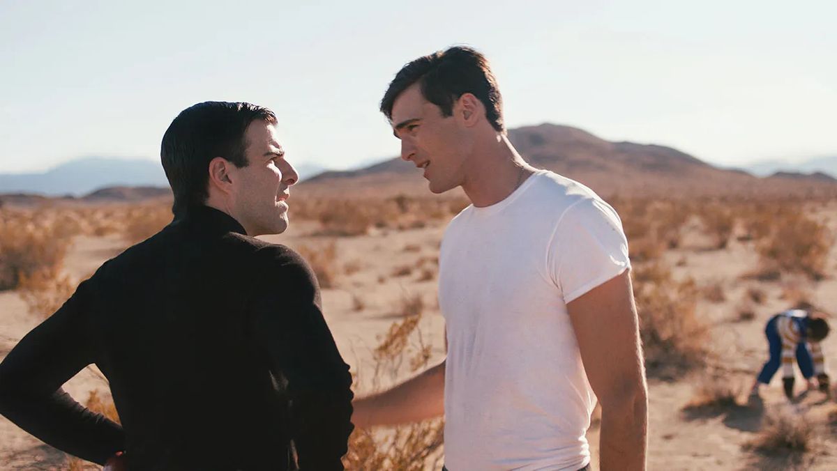 (L-R) Zachary Quinto en Jacob Elordi in He Went That Way.
