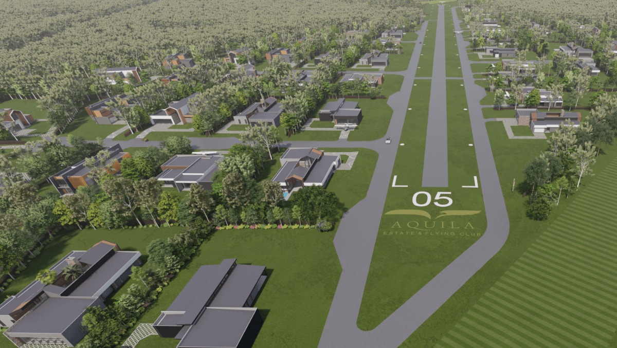 جامعه جدید با دروازه لوکس با فرودگاه اختصاصی خود
