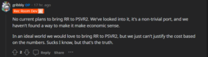 A Rec Room „nem igazolhatja” a PSVR 2 port költségét