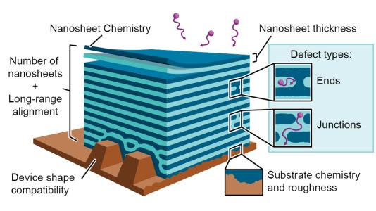 Artist’s rendition of stacked nanosheets for high-performance barrier coating
