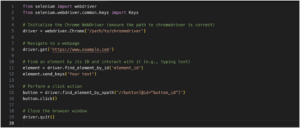 Python'da Selenium WebDriver: Tarayıcı Otomasyonu için WebDriver Arayüzünü Anlamak - PrimaFelicitas