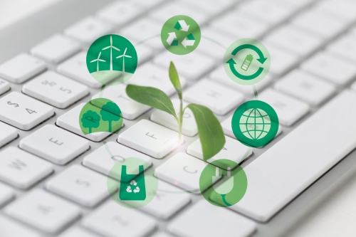 Freepik Keyboard with Sustainability icons - Sustainable Business and The Regenerative Future