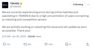 Problemas de travamento do Tekken 8 resolvidos após soluços no dia do lançamento