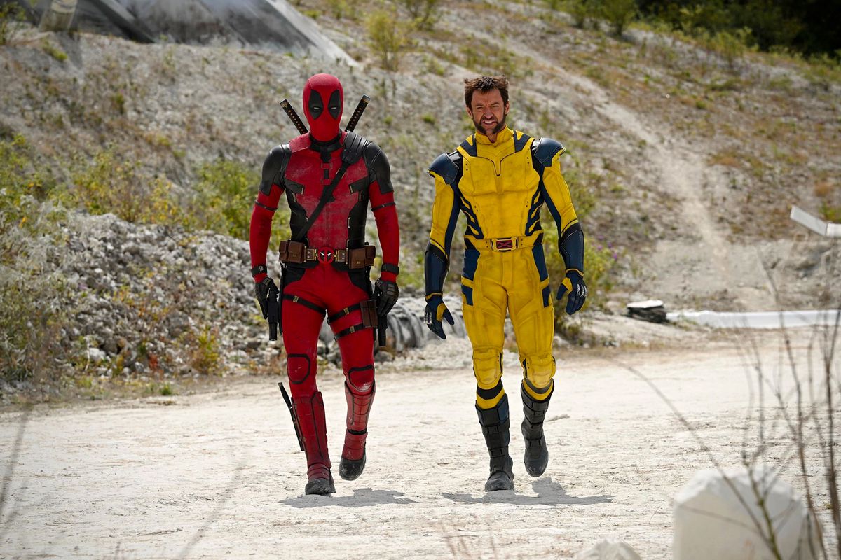 Deadpool og Wolverine på settet til Deadpool 3