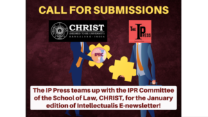 IP Press ร่วมมือกับคณะกรรมการ IPR ของคณะนิติศาสตร์ พระคริสต์ (ถือเป็นมหาวิทยาลัย) สำหรับจดหมายข่าวอิเล็กทรอนิกส์ Intellectualis ฉบับเดือนมกราคม!