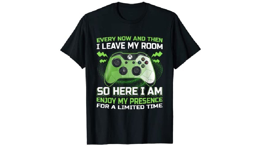Koszulka gamingowa „Co jakiś czas wychodzę z pokoju”.