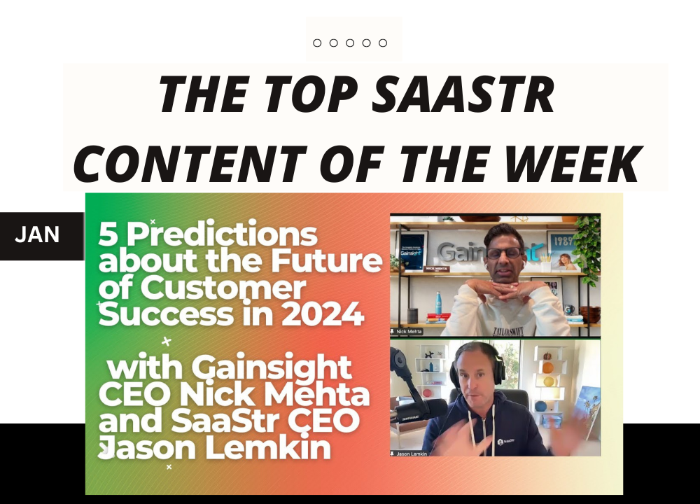 Top SaaStr-indhold for ugen: Databricks, Zoom og Oktas CMO'er, Gainsight og SaaStr's CEO og meget mere! | SaaStr