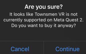 Townsmen VR ajunge la Quest 3, dar căștile mai vechi nu sunt acceptate